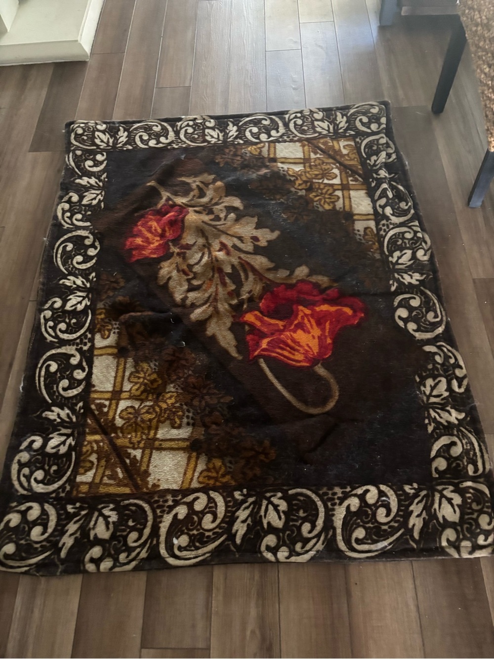 Chase antique horse  rag thick small carpet rug  Im
